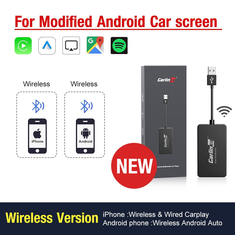 Hot Sale CarlinKit USB Wireless CarPlay Dongle Wired Android Auto AI Box Mirrorlink Car Multimedia Player Bluetooth Auto Connect - Horizon Bliss