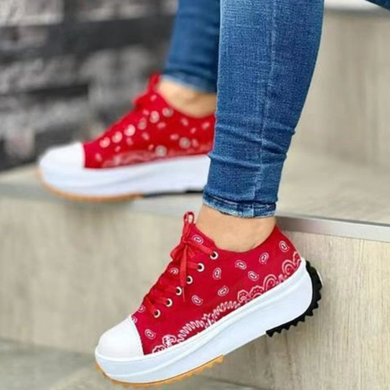 2022 Pattern Canvas Women Sneakers Casual Sport Shoes - Horizon Bliss