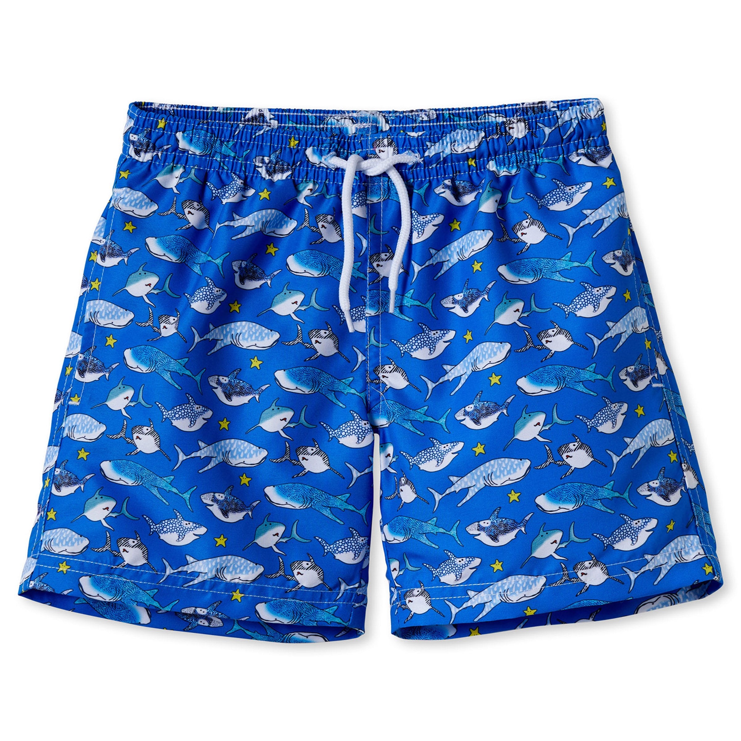 Board Shorts With Sharks Royal Blue - Horizon Bliss