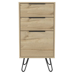 Light Dresser Skyoner, Hairpin Legs, Superior Top,Three Drawers, Light - Horizon Bliss