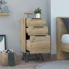 Light Dresser Skyoner, Hairpin Legs, Superior Top,Three Drawers, Light - Horizon Bliss