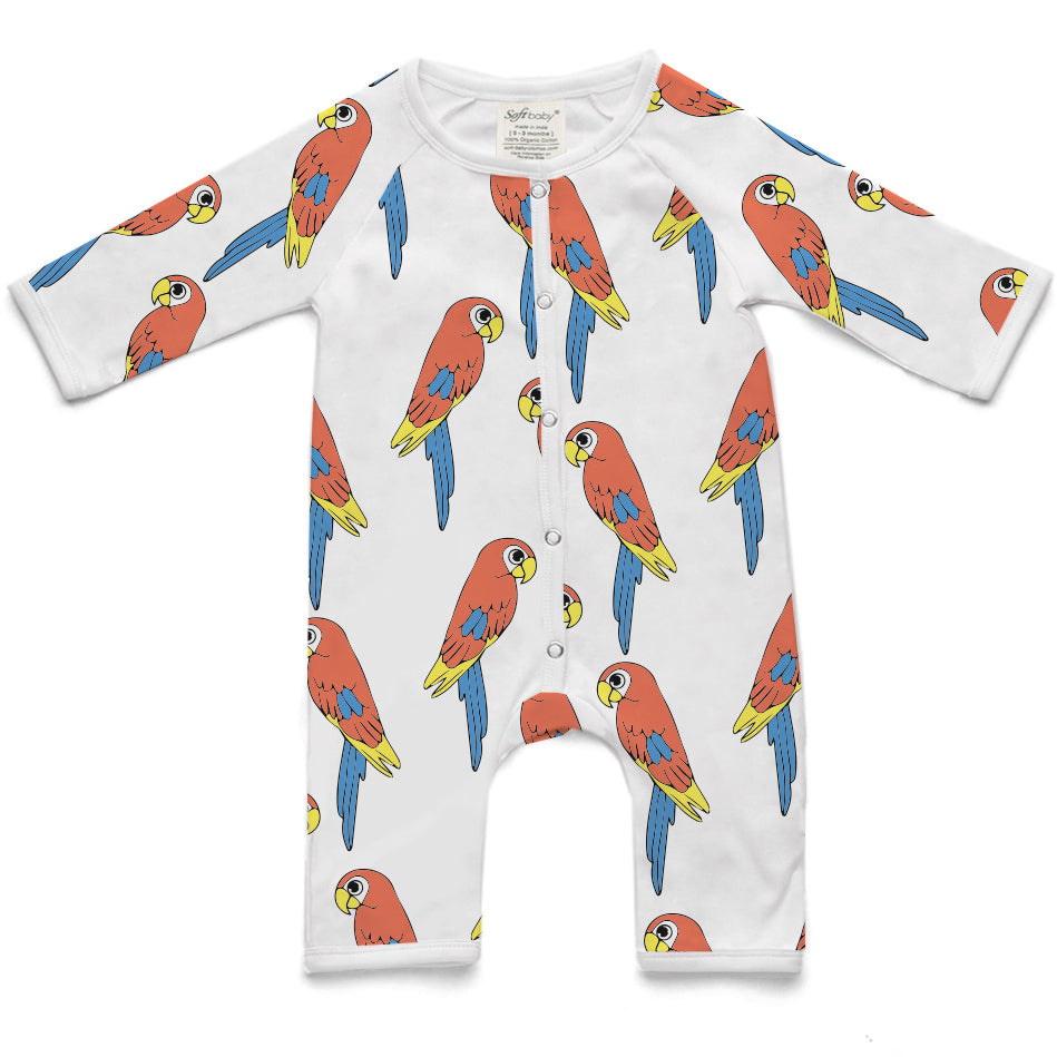 The Parrot - Long Romper - 100% Organic - Horizon Bliss