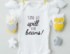 Time To Spill The Beans Cotton Baby Bodysuit - Horizon Bliss