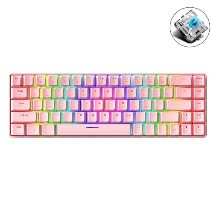 T8 68 Keys Mechanical Gaming Keyboard RGB Backlit Wired Keyboard, - Horizon Bliss