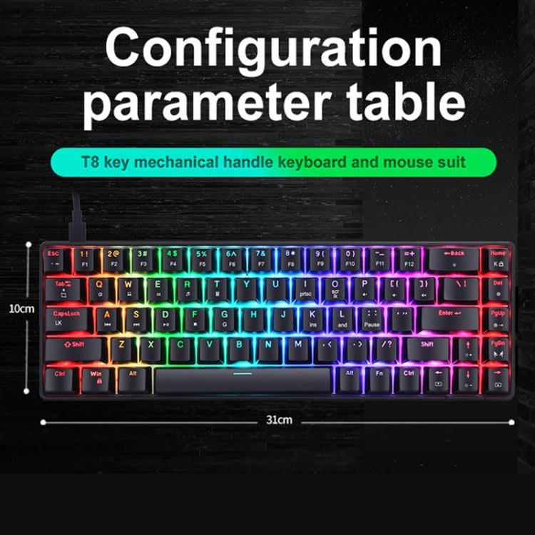 T8 68 Keys Mechanical Gaming Keyboard RGB Backlit Wired Keyboard, - Horizon Bliss