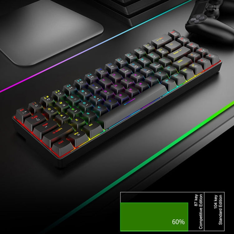 T8 68 Keys Mechanical Gaming Keyboard RGB Backlit Wired Keyboard, - Horizon Bliss