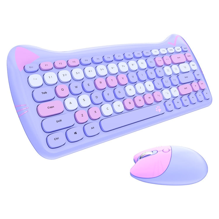 MOFii 2.4GHz 84 Keys Wireless Keyboard and Mouse Set(Purple) - Horizon Bliss