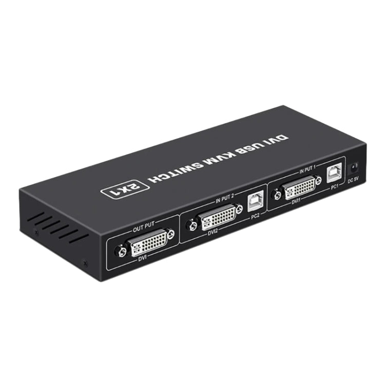 4K DVI USB KVM Switch DVI 2 In 1 Out Adapter Two Computer Shared - Horizon Bliss