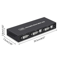 4K DVI USB KVM Switch DVI 2 In 1 Out Adapter Two Computer Shared - Horizon Bliss