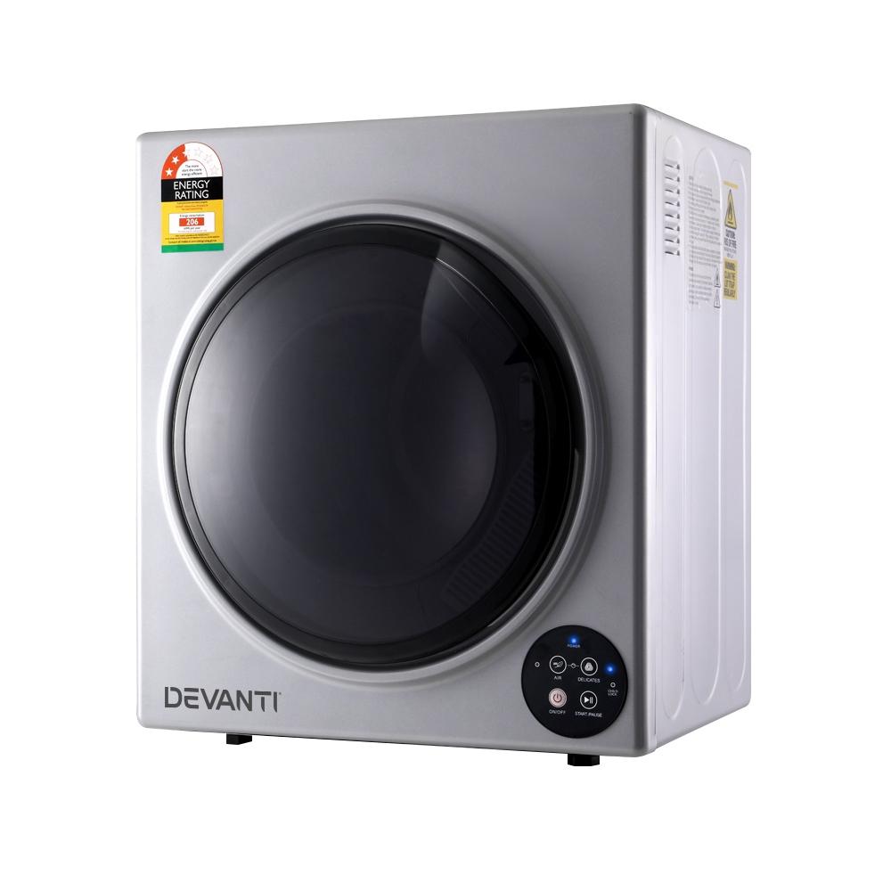 Devanti 5kg Vented Tumble Dryer - Silver - Horizon Bliss