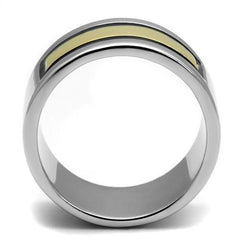 TK3008 - Two-Tone IP Gold (Ion Plating) Stainless Steel Ring with