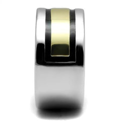 TK3008 - Two-Tone IP Gold (Ion Plating) Stainless Steel Ring with