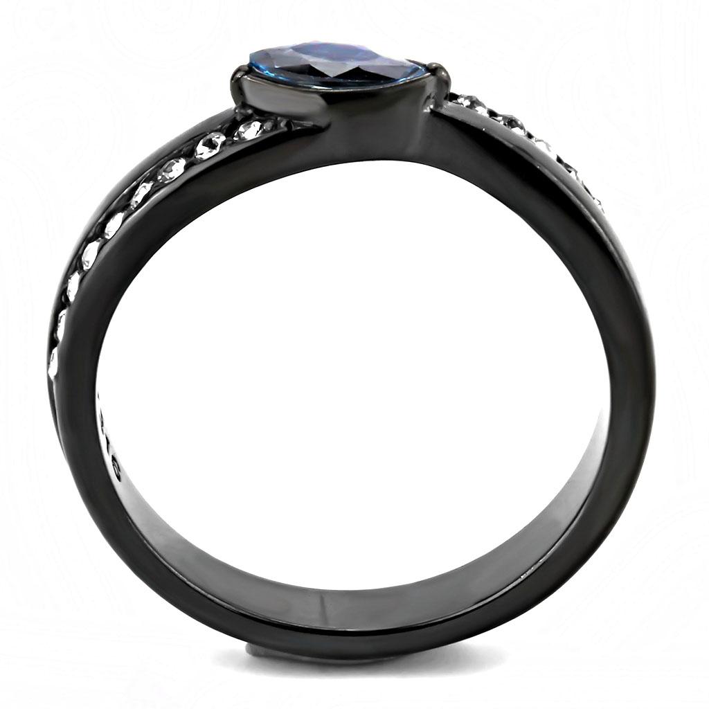 TK3511 - IP Light Black  (IP Gun) Stainless Steel Ring with AAA Grade