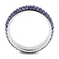 TK3540 - High polished (no plating) Stainless Steel Ring with Top