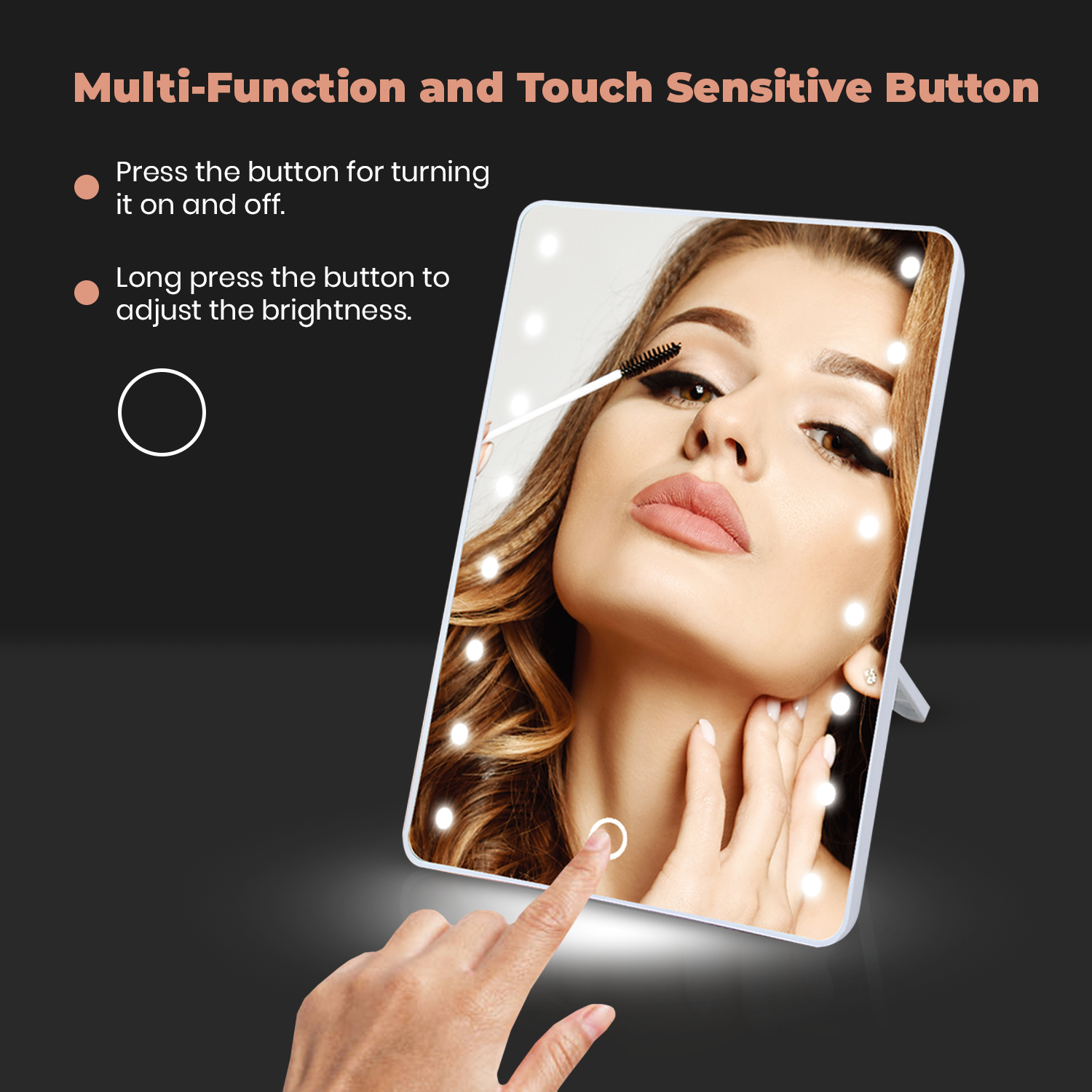 Smart Mirror Touchscreen Makeup Vanity