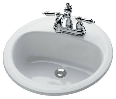 Bootz Industries 114906 19 x 19 in. Oval Lavatory Sink - White