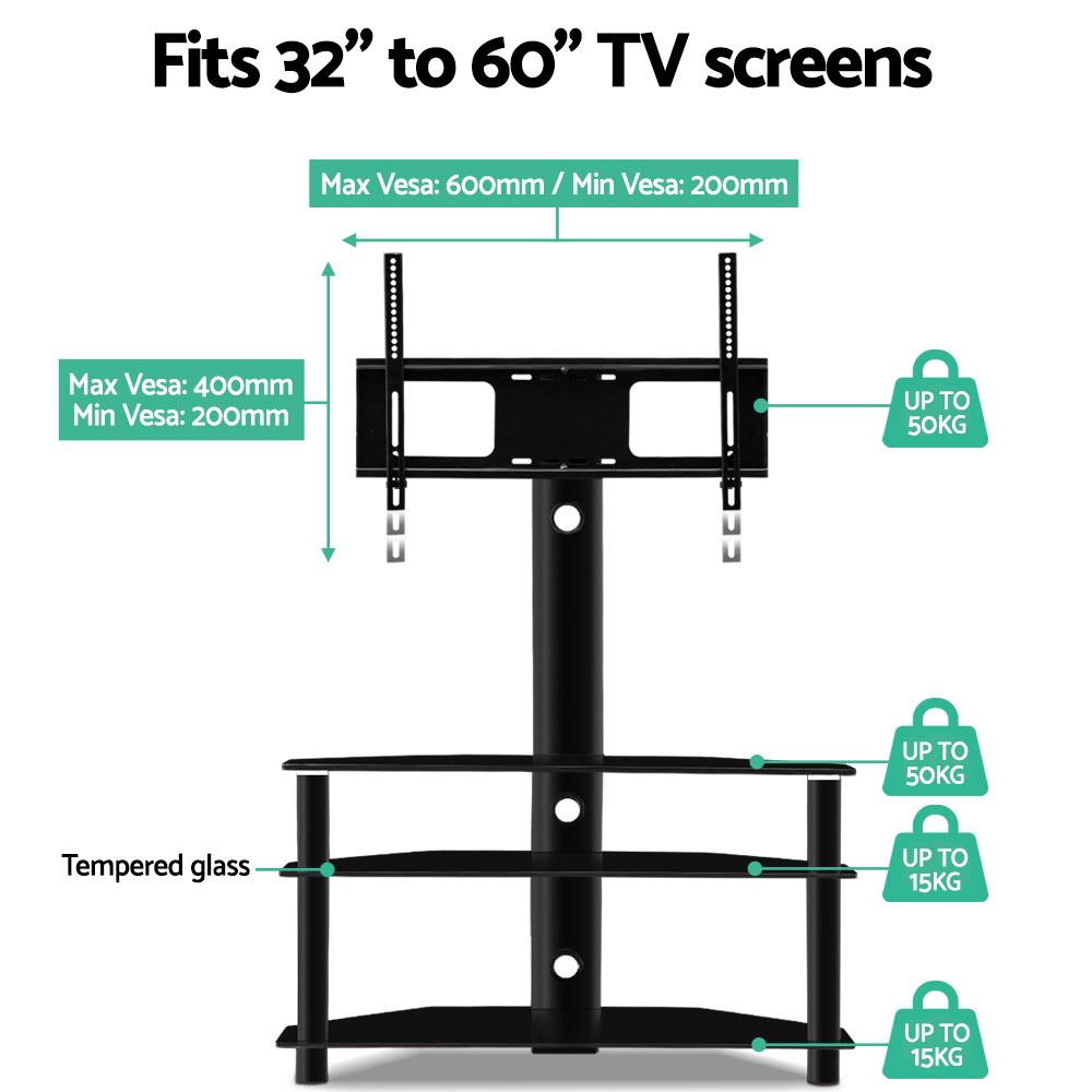 Artiss 3 Tier Floor TV Stand with Bracket Shelf Mount - Horizon Bliss