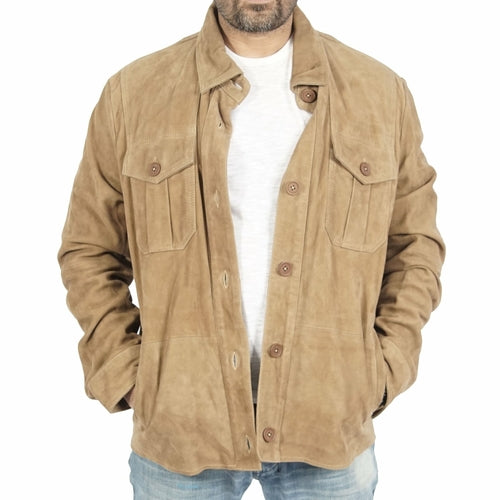 Tracker Suede Beige Jacket - Horizon Bliss