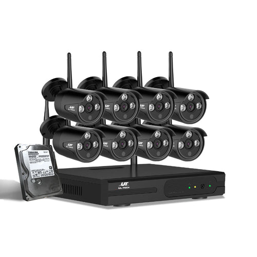 UL-Tech CCTV Wireless Security System 2TB 8CH NVR 1080P 8 Camera Sets - Horizon Bliss