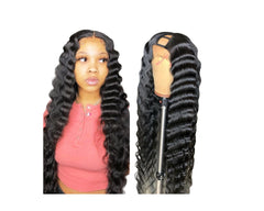 U Part Wig Loose Deep Human Hair Wigs For Black Women Brazilian Remy H - Horizon Bliss