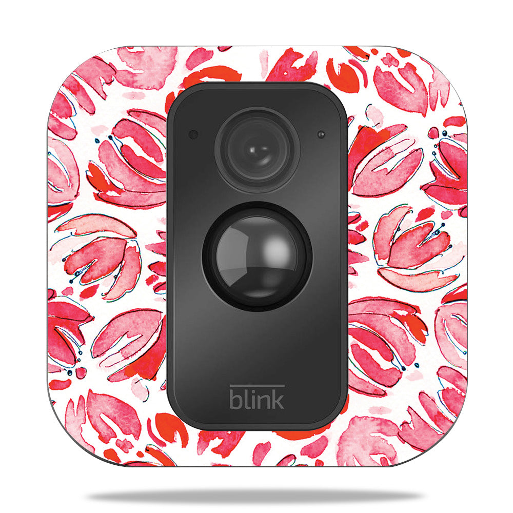 MightySkins BLXT-Red Petals Skin for Blink XT Outdoor Camera - Red Pet - Horizon Bliss