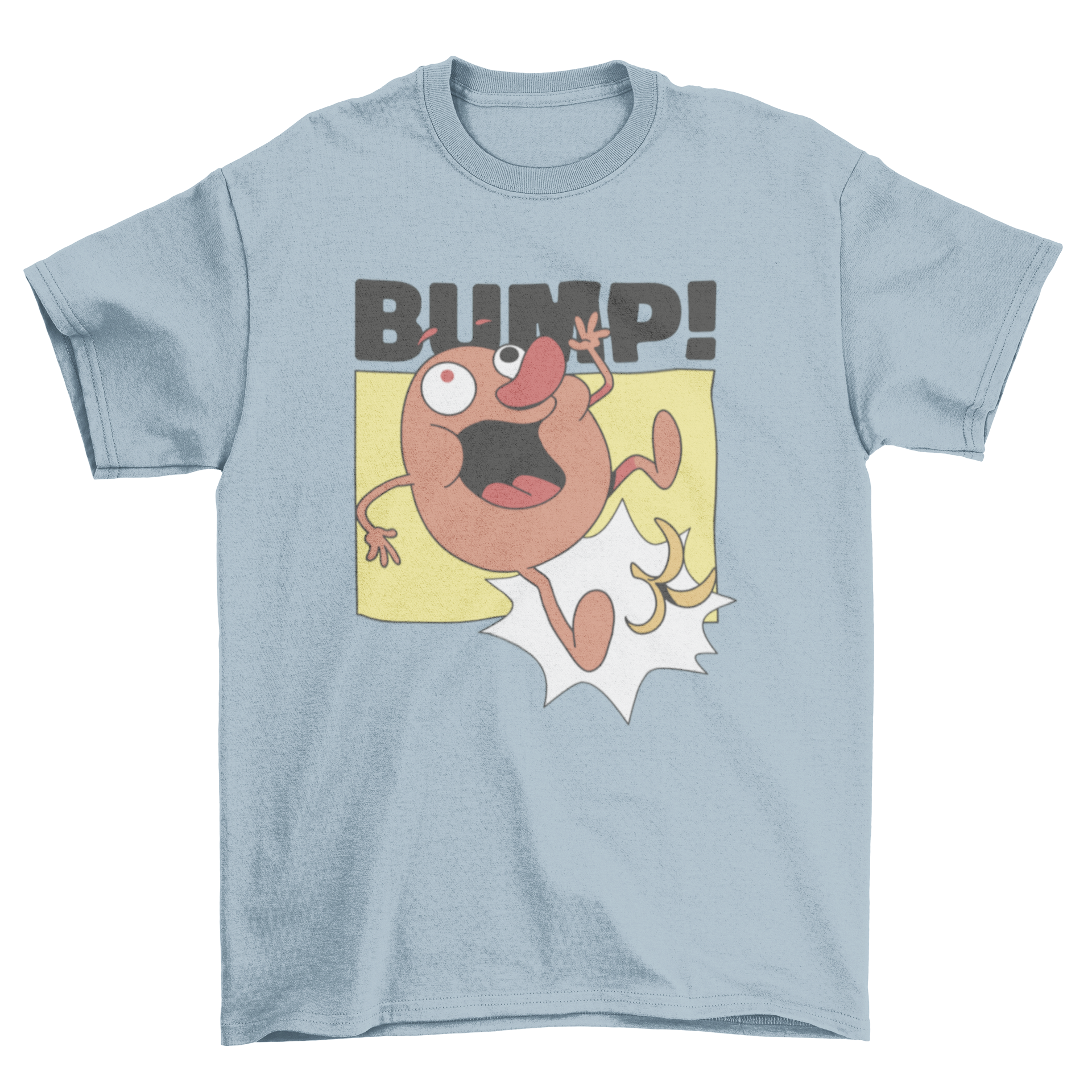 Funny potato cartoon character t-shirt design - Horizon Bliss