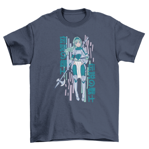 Anime girl knight t-shirt