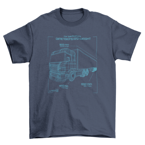 Truck transportation line art t-shirt - Horizon Bliss