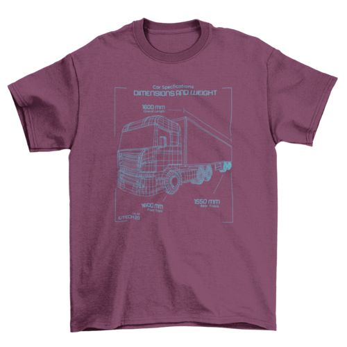 Truck transportation line art t-shirt - Horizon Bliss