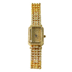 Studded Rectangular Case Watch - Horizon Bliss