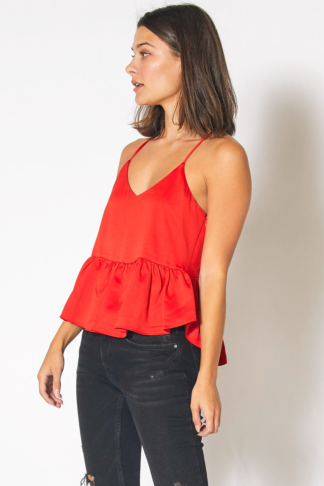 Women's Crop Peplum Camisole - Horizon Bliss