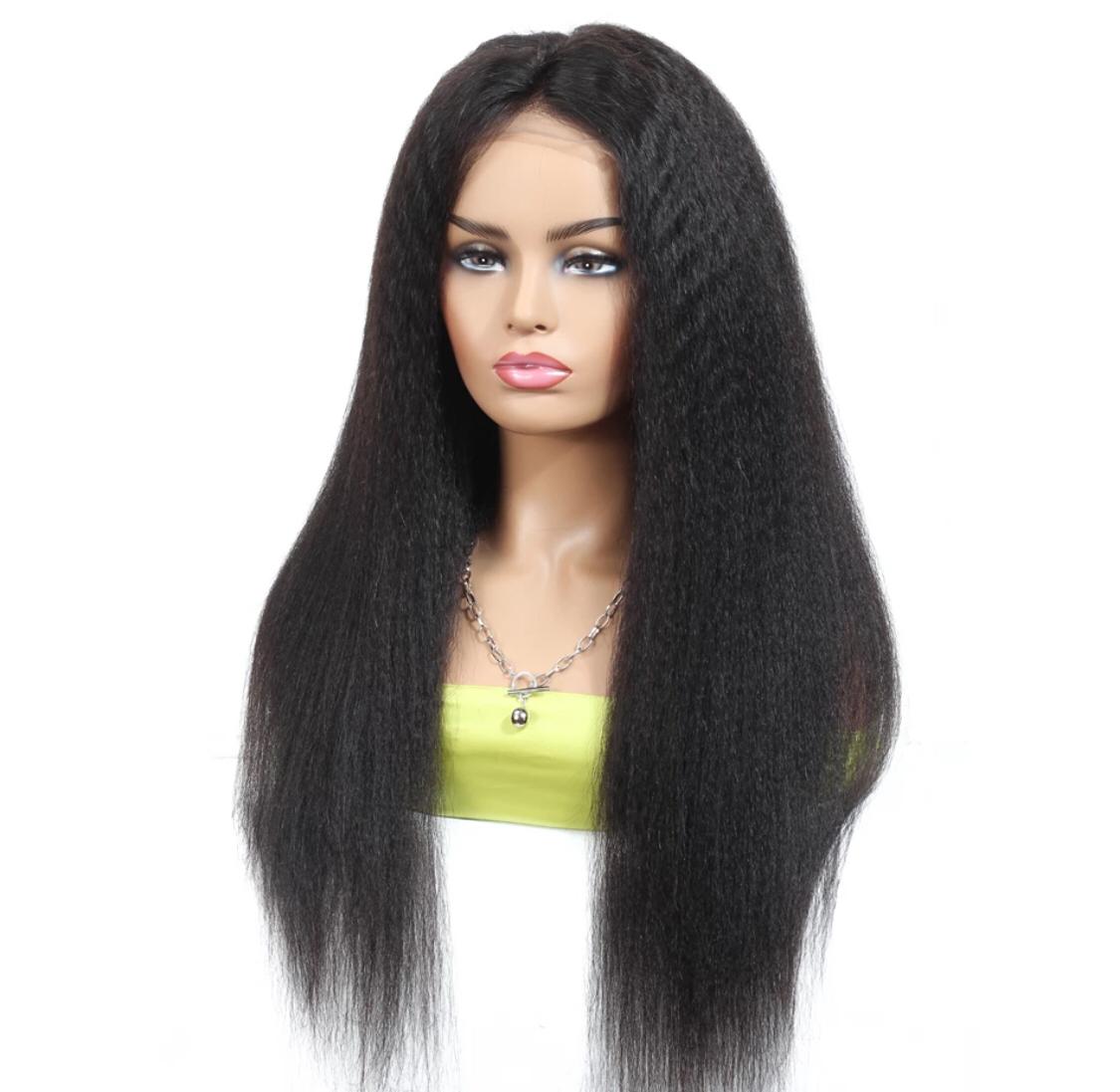 180% Density Full 4x4 Transparent Lace Front Kinky Straight Human Hair - Horizon Bliss