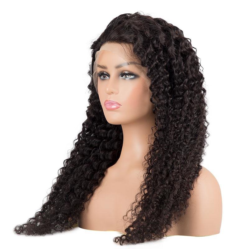 13x4 HD Transparent Lace Front Jerry Curl Human Hair Wigs 200% Density - Horizon Bliss