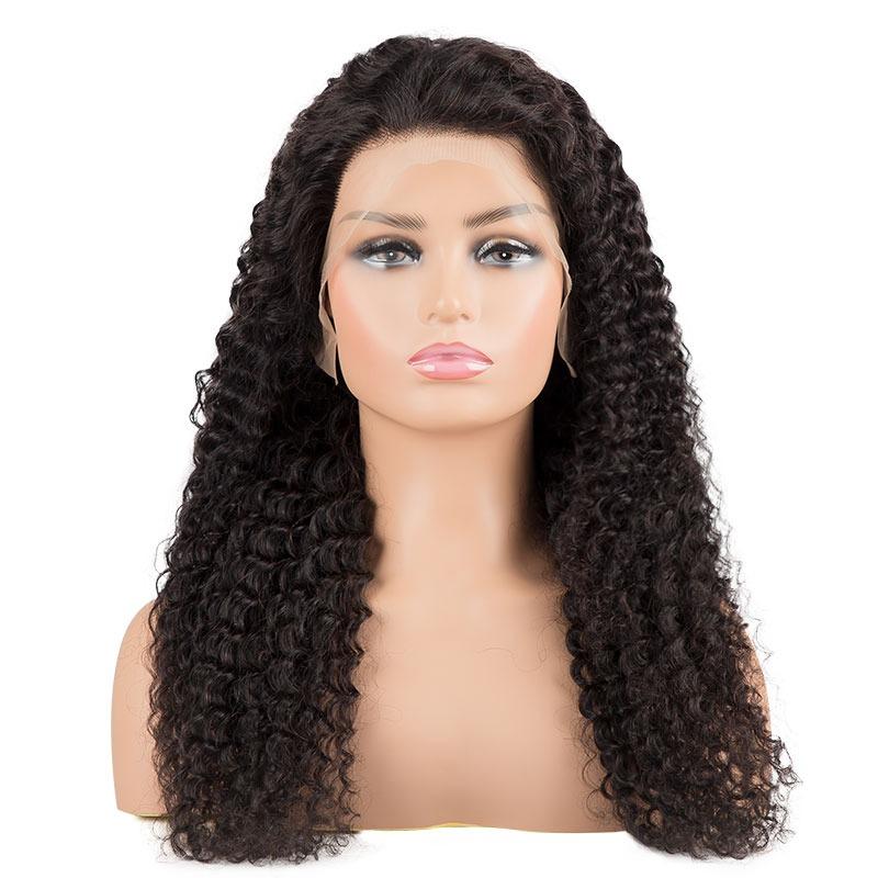 13x4 HD Transparent Lace Front Jerry Curl Human Hair Wigs 200% Density - Horizon Bliss