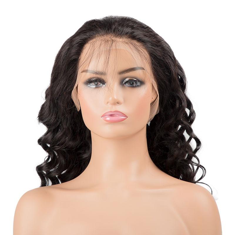 13x4 HD Transparent Lace Front Loose Curly Human Hair Wigs 200% Densit - Horizon Bliss