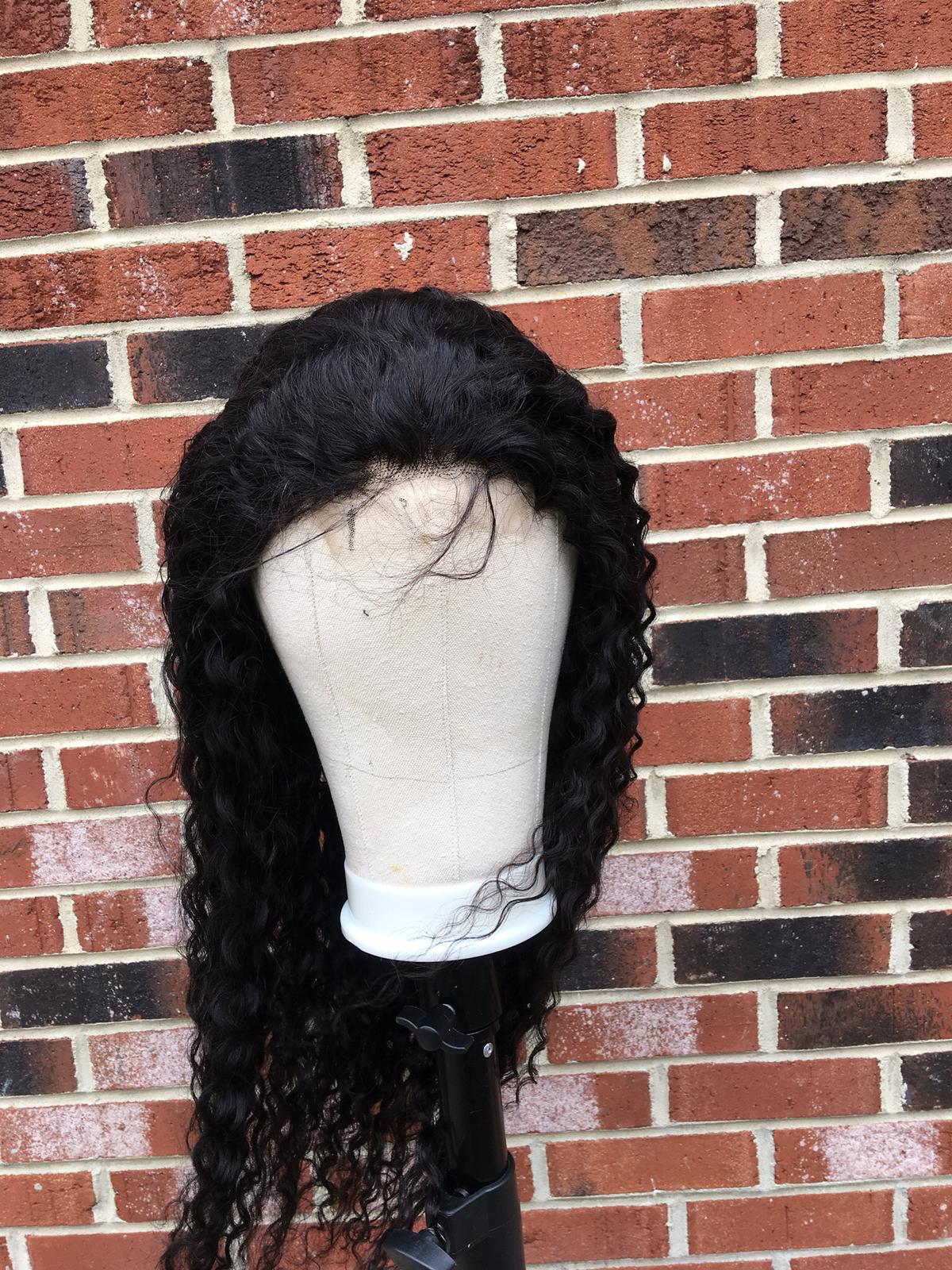 180% Density Full 4x4 Transparent Lace Front Jerry Curl Human Hair Wig - Horizon Bliss