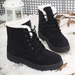 Winter snow boots women's warm short boots flat - Horizon Bliss