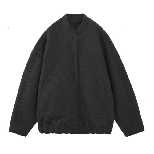 fashion coat With Pockets Fashion Plush Solid Outwear - Horizon Bliss