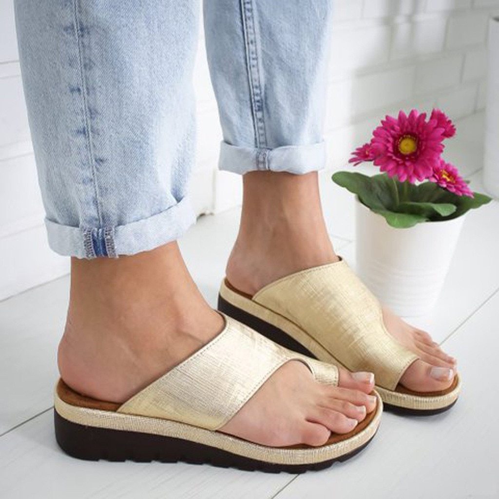 Women's Sandals  Female Shoes Comfy Platform Flat Sole Orthopedic - Horizon Bliss