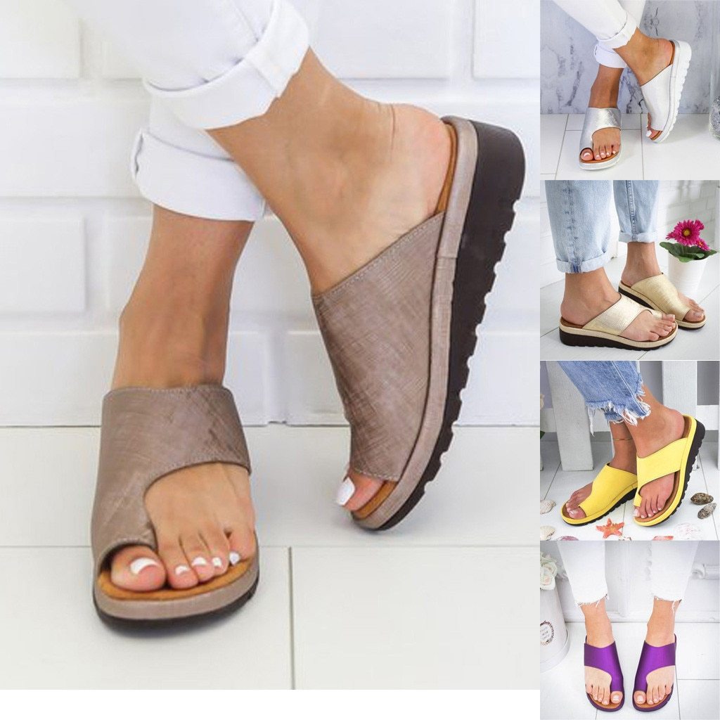 Women's Sandals  Female Shoes Comfy Platform Flat Sole Orthopedic - Horizon Bliss