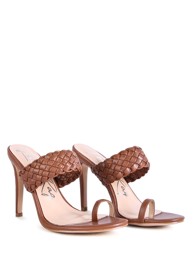 high perks woven strap high heels - Horizon Bliss