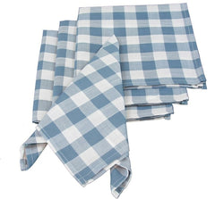 XD12008 Gingham Check Napkins, 20"x20",Set of 4 - Horizon Bliss