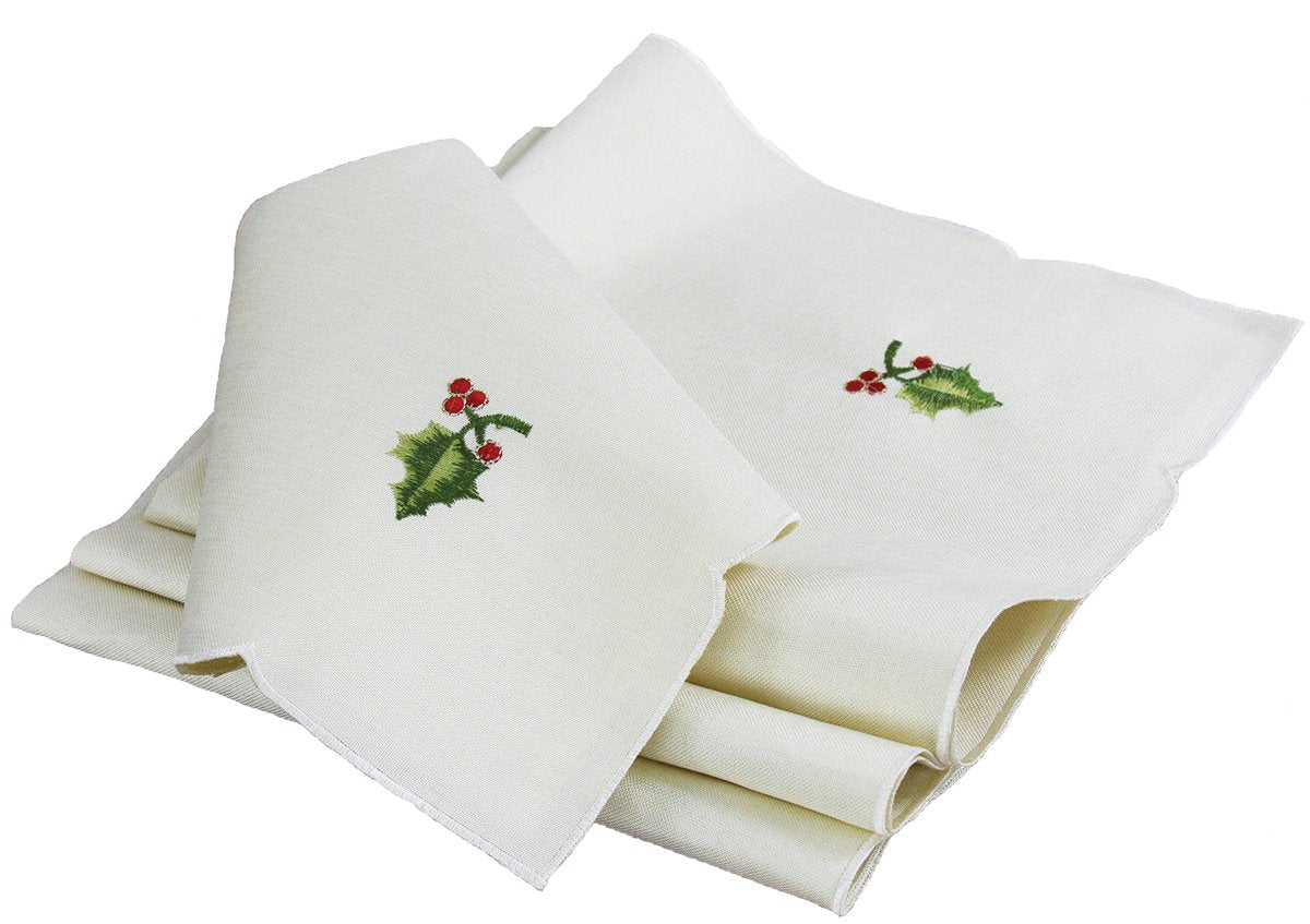 XD13188 Winter Berry Napkins,21"x21",  Set of 4 - Horizon Bliss