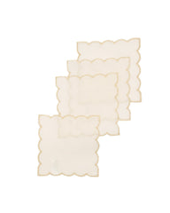 XD18265B Sleek Chic Sheer 6'' x 6'' Coasters, Set of 4