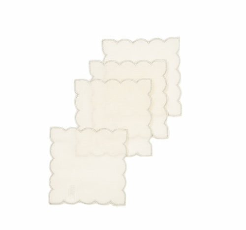 XD18265B Sleek Chic Sheer 6'' x 6'' Coasters, Set of 4