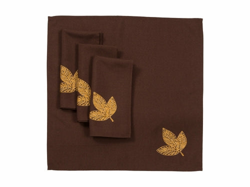 XD18805 Autumn Leaves 20''x20'' Napkins, Set of 4 - Horizon Bliss