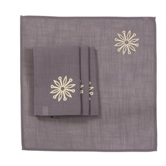 XD18903 Sparkling Snowflakes 20''x20'' Napkins, Set of 4 - Horizon Bliss