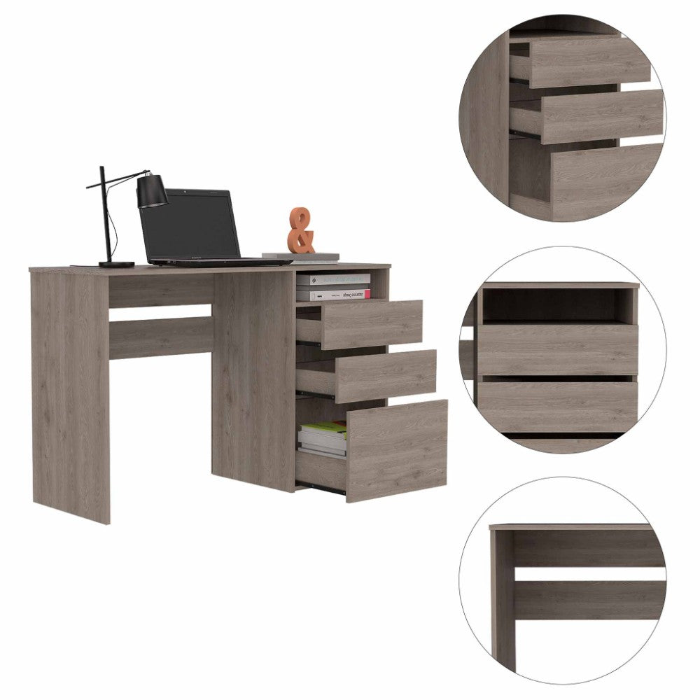 Computer Desk San Diego, One Shelf, Light Gray Finish - Horizon Bliss