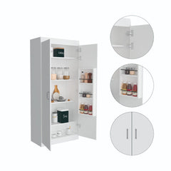 Pantry Cabinet Orlando, Five Shelves, White Finish - Horizon Bliss