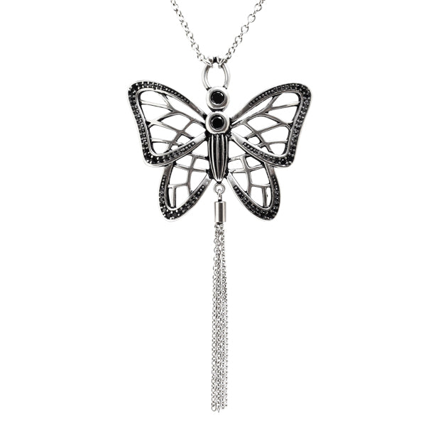 Butterfly Necklace Gossamer Wings with Cubic Zirconia - Horizon Bliss